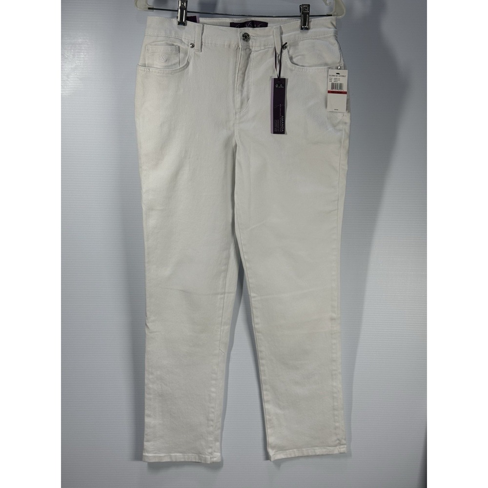 Brand New Gloria Vanderbilt Amanda Jeans Size 8 Classic Fit Prism White NWT